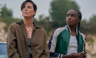 Charlize Theron, Kiki Layne in The Old Guard